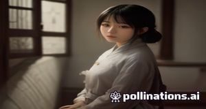 国风汉服与二次元文化融合的创作场景，展示福利姬文化与主流文化交融的未来趋势